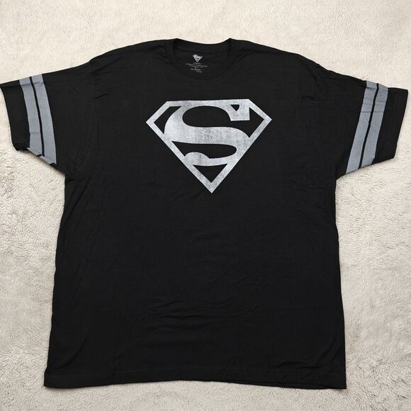 DC Comics Superman Logo T-shirt Men's XXL 50/52 Standard Black - Picture 1 of 4